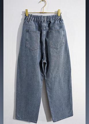Джинсы широкие с высокой посадкой keith haring denim jeans2 фото