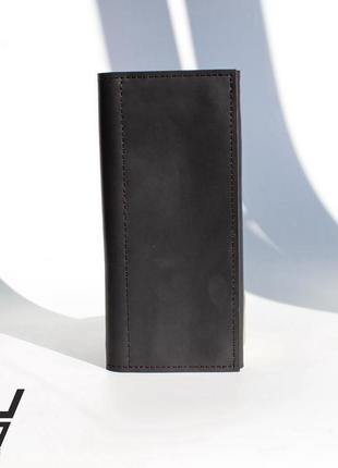 Женский кошелек из натуральной кожи. (ww002 black)2 фото