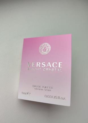 Пробник versace bright crystal eau de toilette 1 мл1 фото