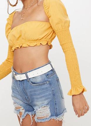 Стильный кроп топ prettylittlething этикетка