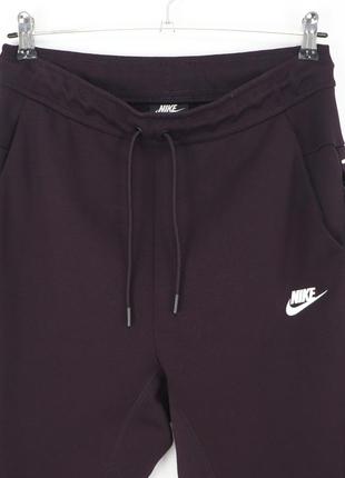 Чоловічі бордові спортивні штани nike tech fleece оригінал [ s-m]4 фото