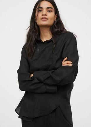 Стильна лляна сорочка оверсайз h&m🔥🔥🔥