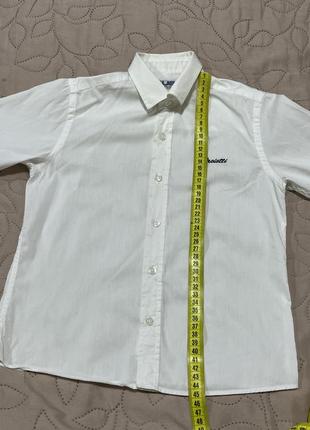 Белая рубашка для мальчика 110 см3 фото