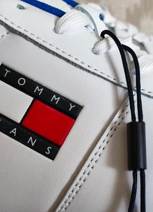 Мужские кожаные белые кроссовки tommy hilfiger8 фото