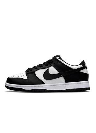 Жіночі кросівки найк сб данк лоу ретро білі з чорним / nike sb dunk low retro black white