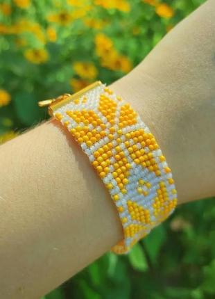 Браслет алатир з бісеру 3