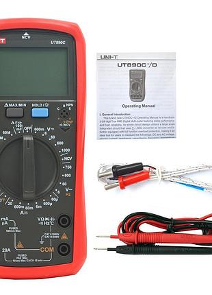 Цифровий мультиметр uni-t ut-890c (2020 new), тестер із термоп...2 фото