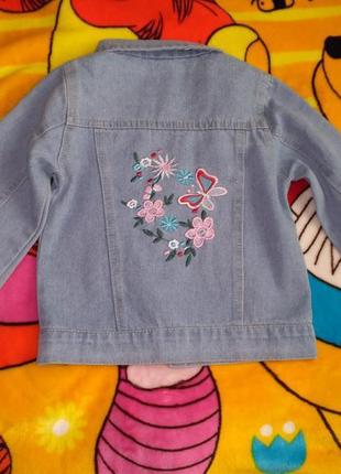 Джинсова куртка на дівчинку, джинсовий пиджик для дівчинки, рр...2 фото