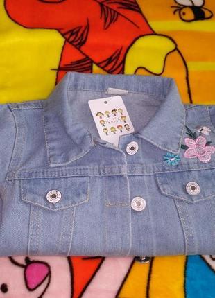 Джинсова куртка на дівчинку, джинсовий пиджик для дівчинки, рр...5 фото