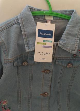 Джинсова куртка на дівчинку, джинсовий піджак на дівчинку, рр.1..5 фото