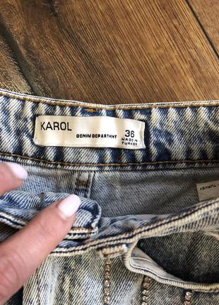 Karol джинсовые шорты. стразы камни3 фото