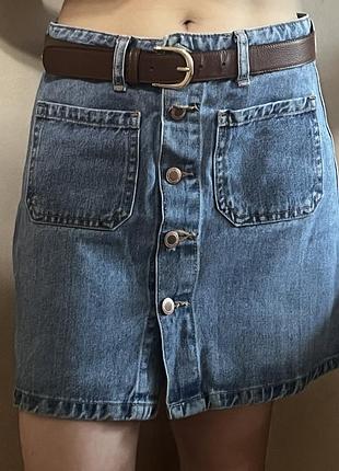 Джинсова міні-спідниця 2