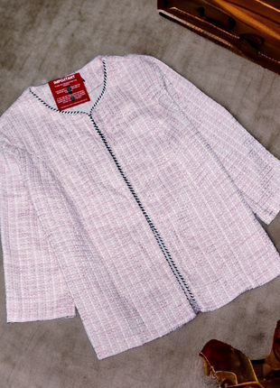 Твидовый стильный пиджак bassini этикетка1 фото