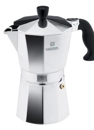 Кавоварка гейзерна vinzer moka espresso 9 чашок по 55 мл (89387)