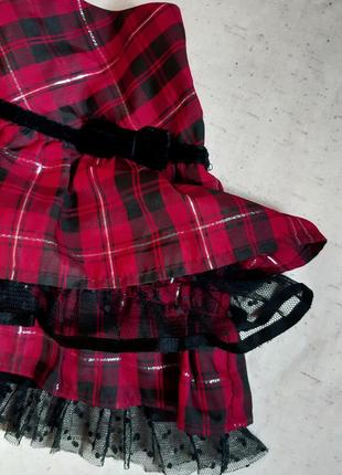 Красивая новогодняя нарядная юбка st.bernard for dunnes англия на 1,5-2 года (86-92см)2 фото