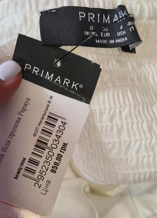 Белое платье от primark, размер s, в прошву с объемным рукавом4 фото