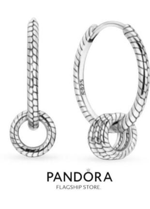 Серьги кольца серебро silver_pandora original кольца1 фото