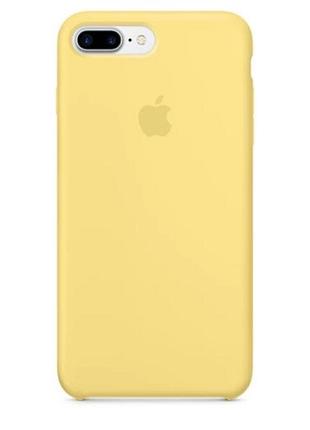 Silicone case for iphone 7 plus/8 plus (60) cream yellow