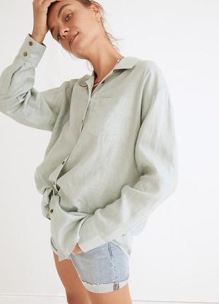 Стильна лляна сорочка оверсайз h&m🔥🔥🔥