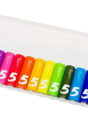 Батарейки xiaomi rainbow zi5 lr6/aa (пальчики, пакування 10шт)
