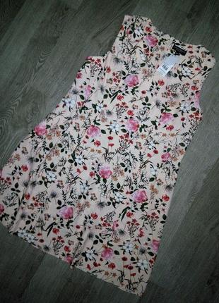 Платье с цветочным принтом и карманами большой размер6 фото