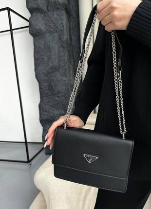 Сумка  👜 prada monochrome saffiano black2 фото