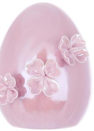 Декор у формі яйця з квітами 10см, матеріал - порцеляна, колір...