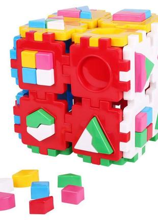 Дитячий розвивальний куб технок 2650txk сортер з геометричними...