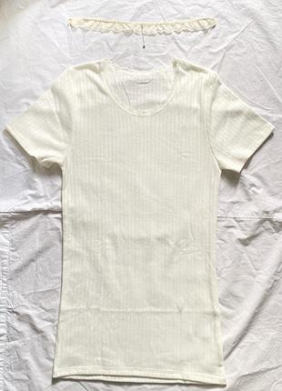 ❤️ кремовая футболка ❤️ пижамная футболка, футболка для дома1 фото
