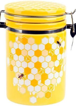 Банка керамічна "sweet honey" 650 мл для сипких продуктів із м...