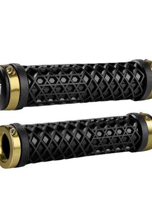 Гріпси odi vans® lock-on grips, black w/ gold clamps (чорні з ...