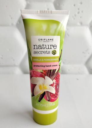 Крем для рук ваниль и гранат орифлейм  oriflame nature secrets1 фото