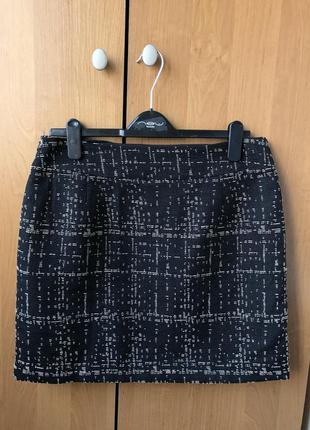 Базовая юбка на подкладке с высокой посадкой на талии трапеция m&s6 фото