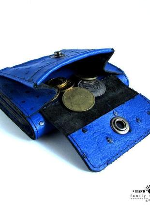 Маленький компактний гаманець з натуральної шкіри ручної роботи.4 фото