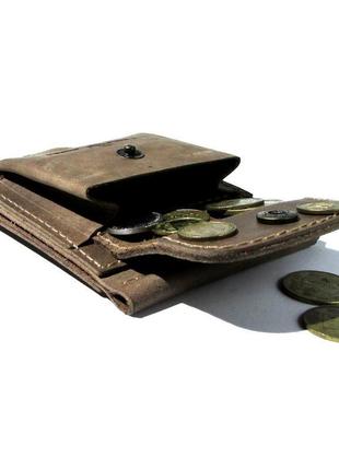 Кошелек.зажим для денег из натуральной кожи с отделом для мелочи