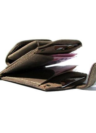 Кошелек.зажим для денег из натуральной кожи с отделом для мелочи