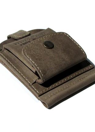 Кошелек.зажим для денег из натуральной кожи с отделом для мелочи