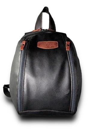 Небольшой рюкзак черного цвета.2 фото