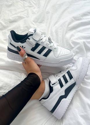 Кроссовки adidas forum white/black (logo )