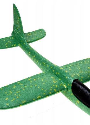Літак планер з піни 48 см х 49 см зелений5 фото
