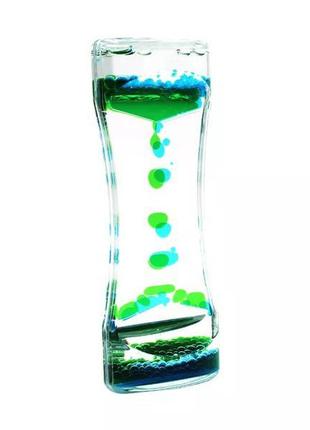 Пісочний годинник з масляною рідиною sympa зелений3 фото