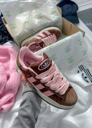 Кроссовки adidas campus brown/pink2 фото