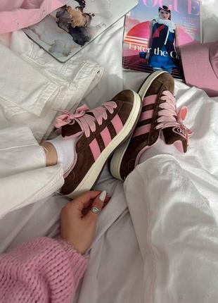 Кросівки adidas campus brown/pink10 фото