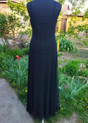 Плаття випускне, чорна сукня, довга сукня, нарядне плаття3 фото