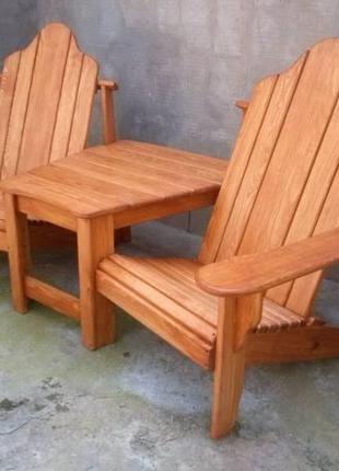 Twisted adirondack chair with table3 фото