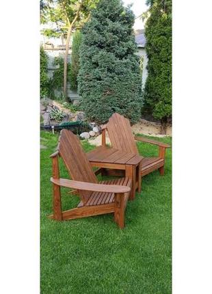 Twisted adirondack chair with table2 фото