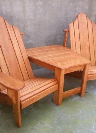 Twisted adirondack chair with table4 фото