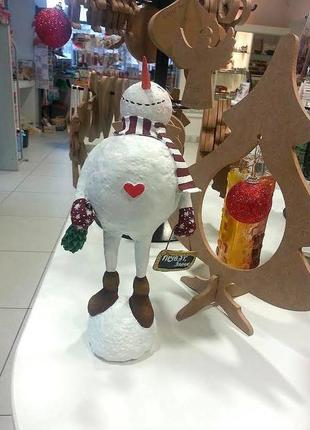 Снеговик из папье-маше3 фото