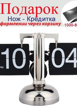 Перекидні годинник flip clock чорний1 фото