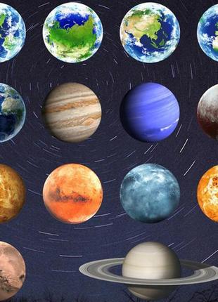 Сяючі планети наклейки на стіну 3d марс4 фото